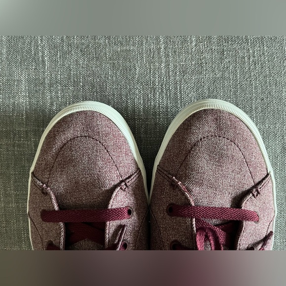 Sperry Crest Red Maroon Burgundy Sparkle Vibe Sneaker Womens 12 Y2K RARE Unisex - Picture 5 of 11